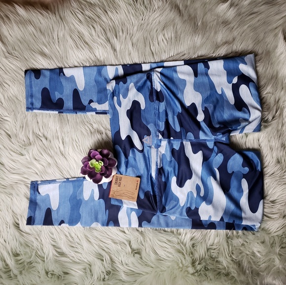 Nwt reebok blue camo skinny high rise leggings - Picture 3 of 5